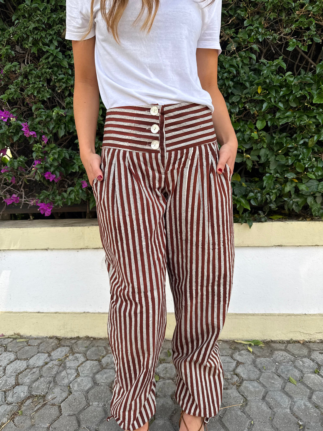 PANTALÓN RAYAS MARRÓN