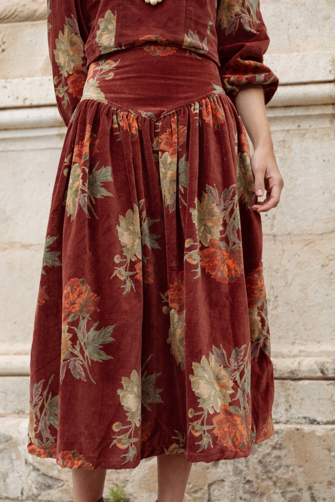 FALDA TERCIOPELO ESTAMPADA CALDERA