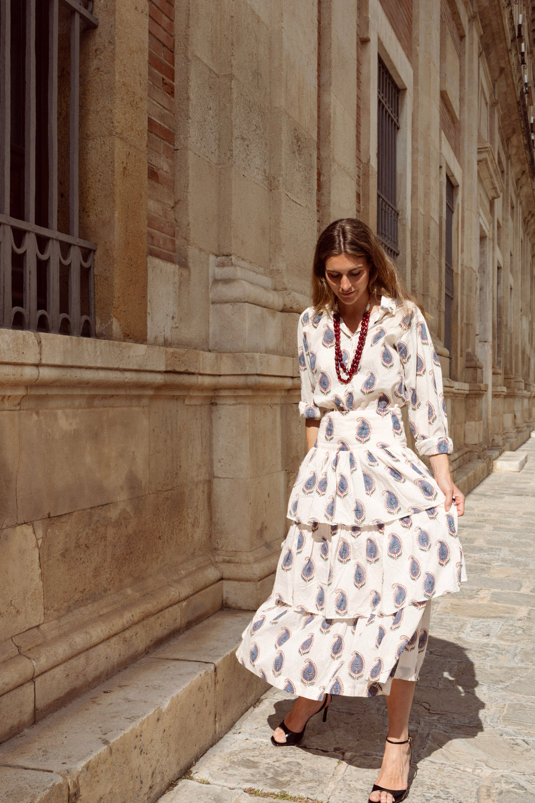 CAMISA AZUL Y GRANATE