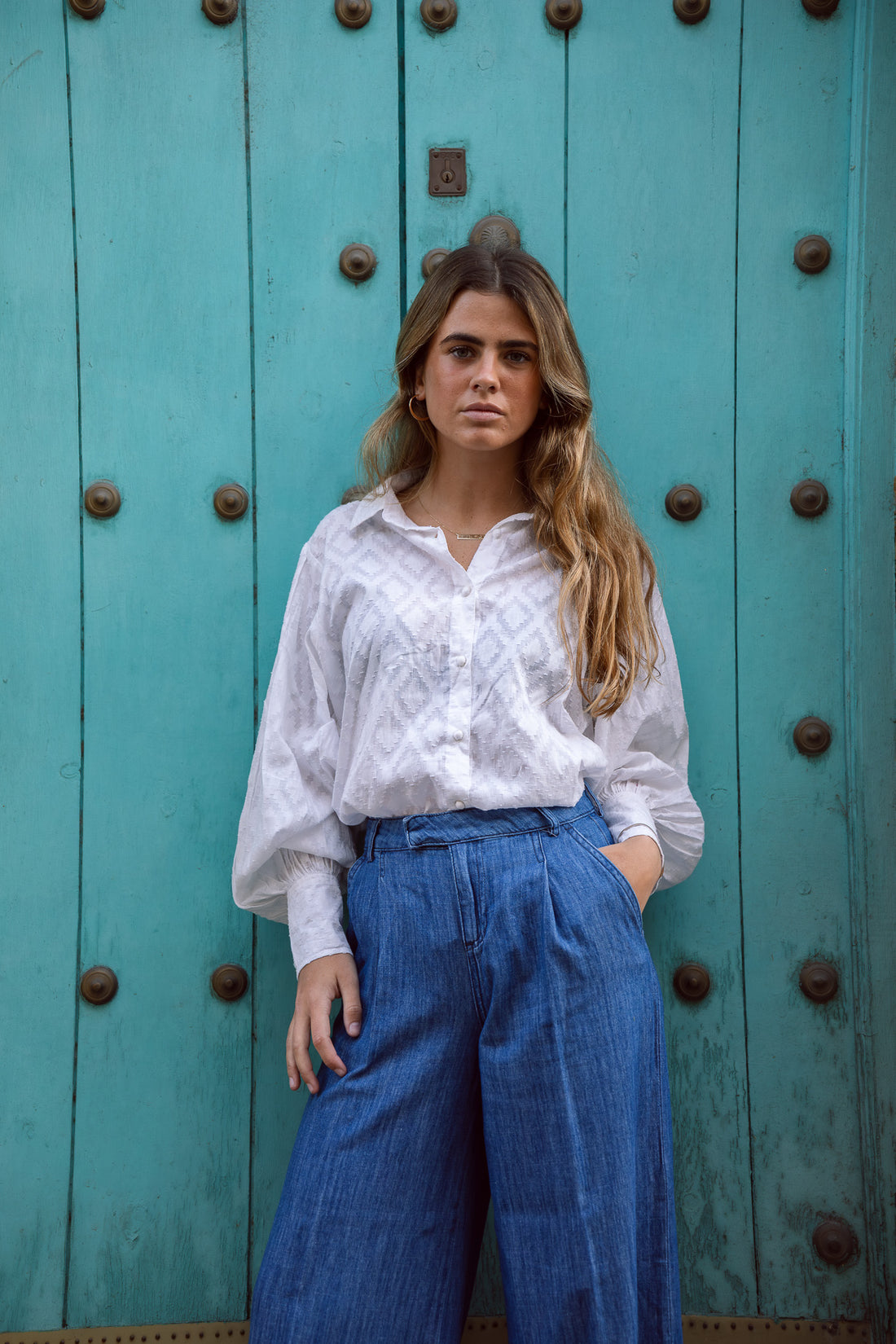 CAMISA FLOR PETRÓLEO