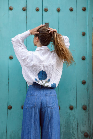 CAMISA FLOR PETRÓLEO