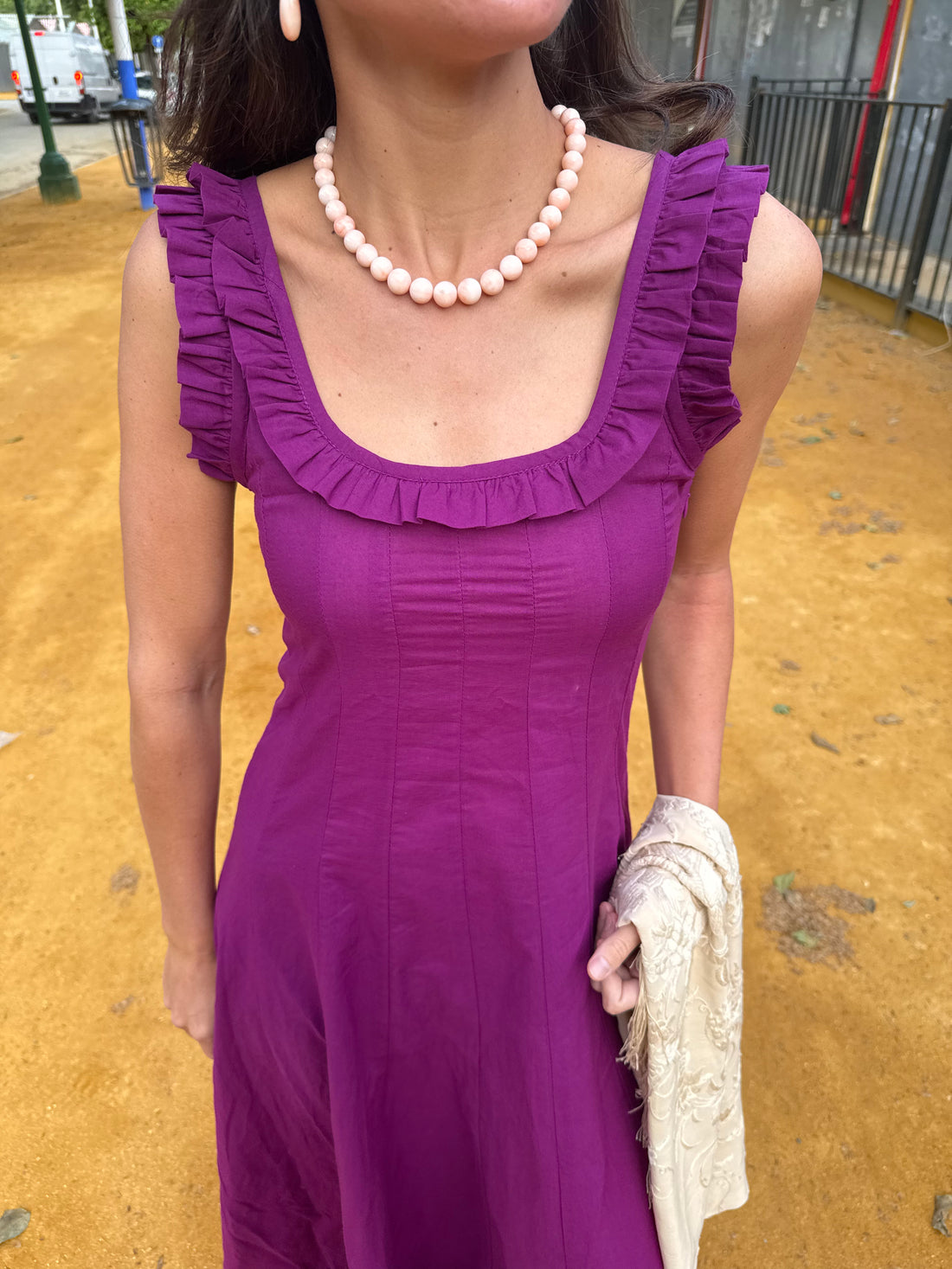 VESTIDO VOLANTE BUGANVILLA