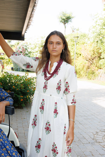 MAGENTA FLORAL DRESS