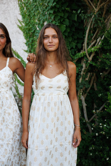 CAMISÓN RAYAS DORADO Y BLANCO