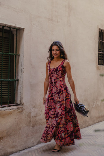 VESTIDO TERCIOPELO BERENJENA CLARO