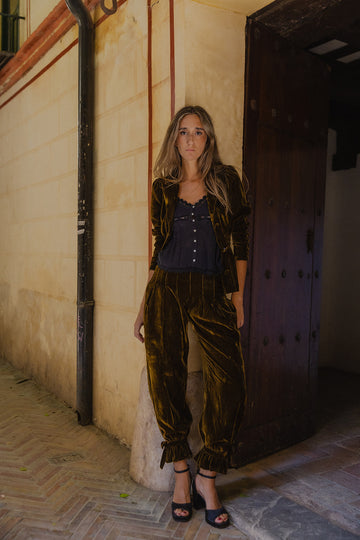 CHAQUETA BRILLO OCRE