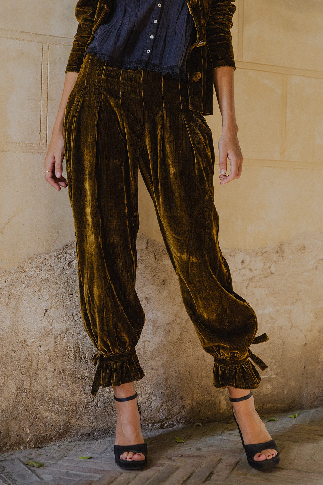 GREEN AND PURPLE CHECKED TROUSERS