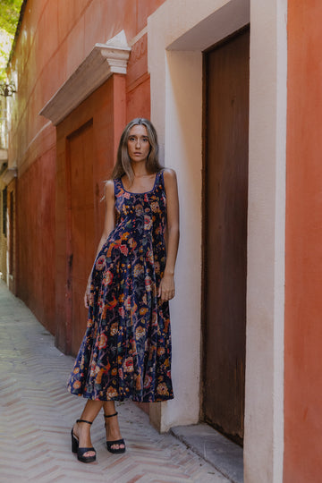 VESTIDO TERCIOPELO AZUL MARINO