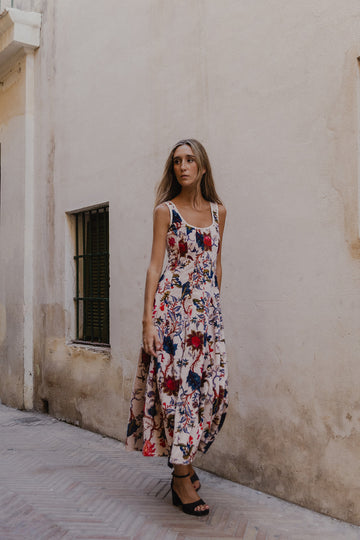 ROBE EN VELOURS AUBERGINE