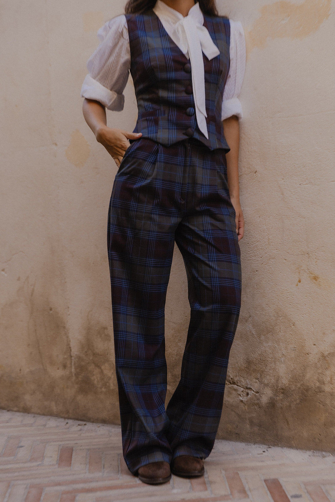 PANTALÓN CUADROS AZUL