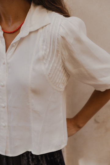 CAMISA SATÉN BLANCA