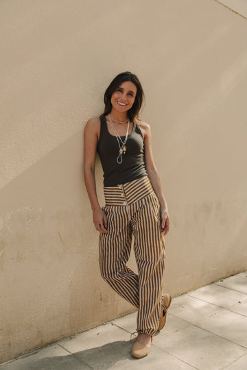 PANTALÓN RAYAS VERDE