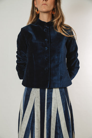 CHAQUETA TERCIOPELO AZUL