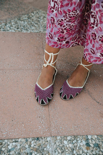 BAILARINA CROCHET MAGENTA - NEGRO