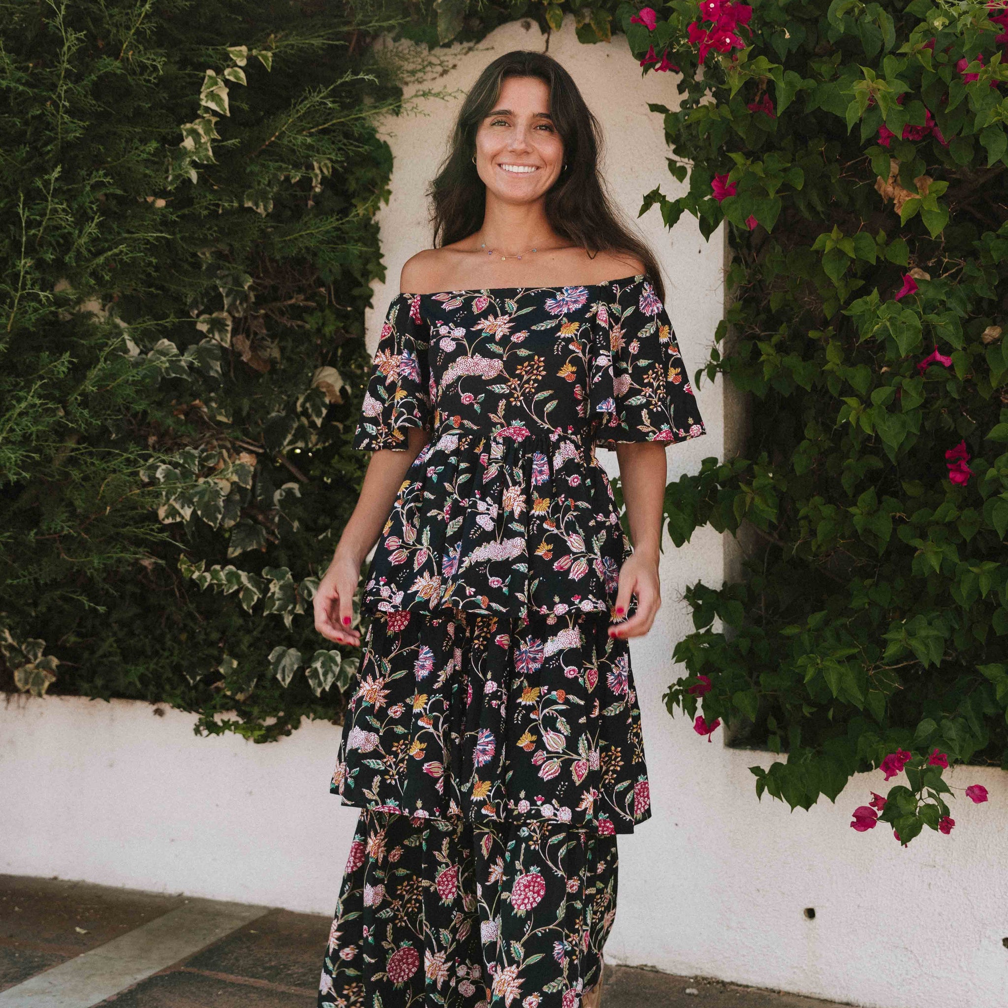 ROBE EN VELOURS BLEU