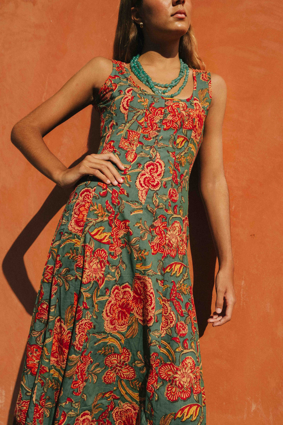 ROBE EN VELOURS BLEU