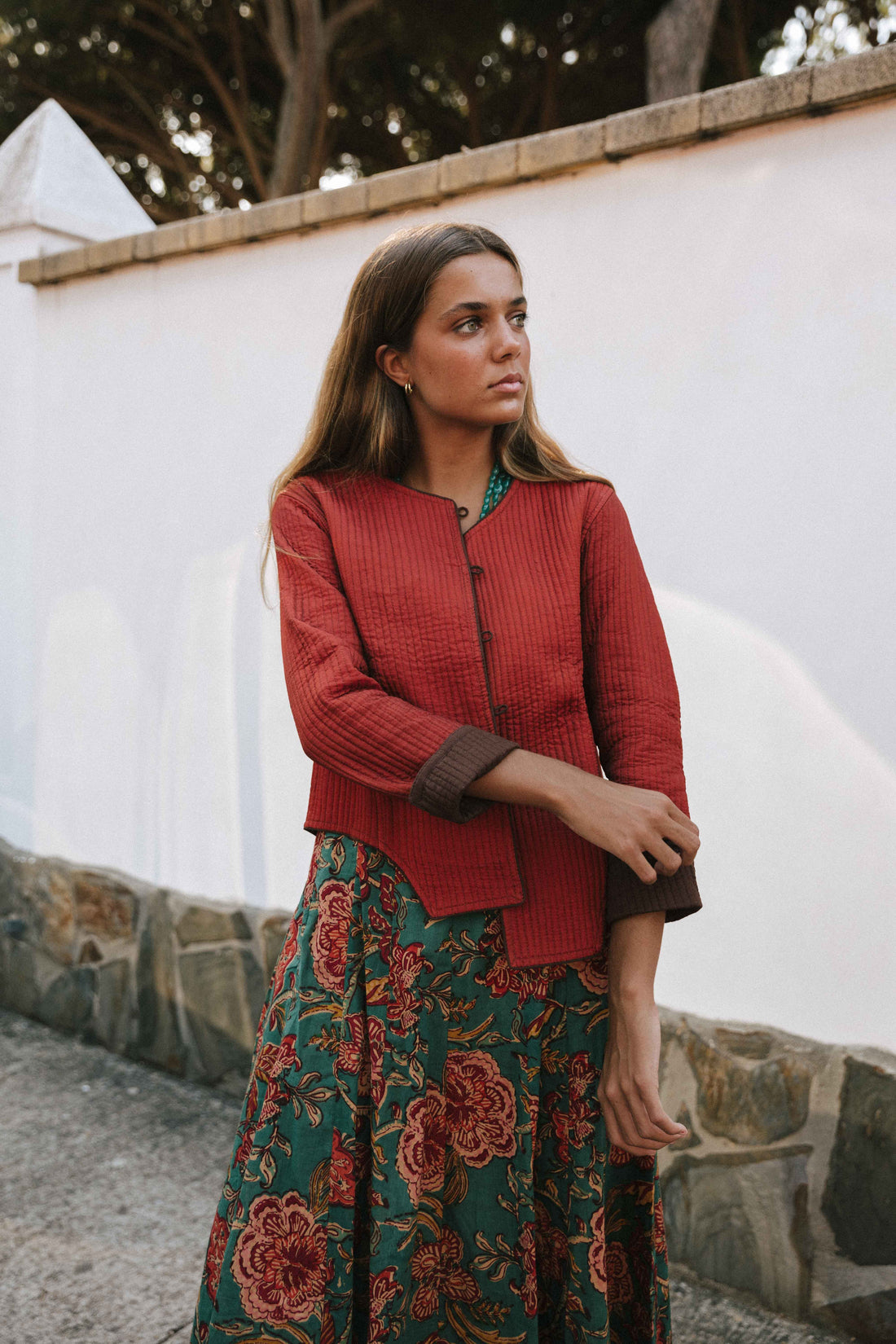 RED AND GREY JACKET