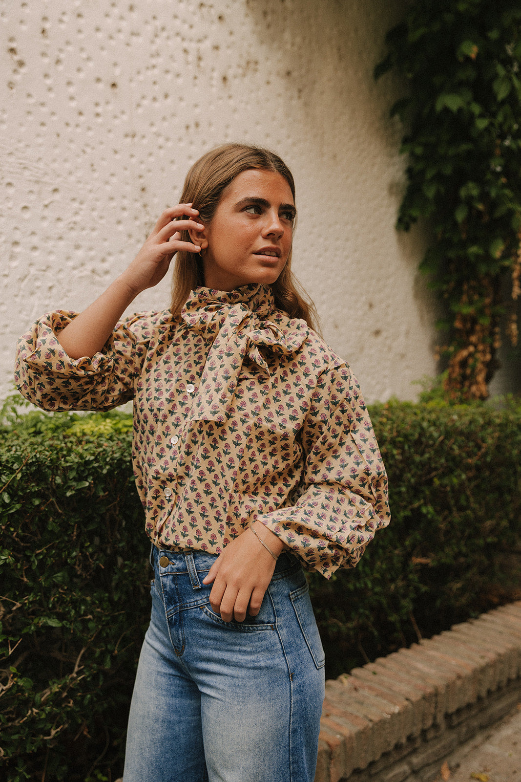 CAMISA LAZO MORADA Y VERDE