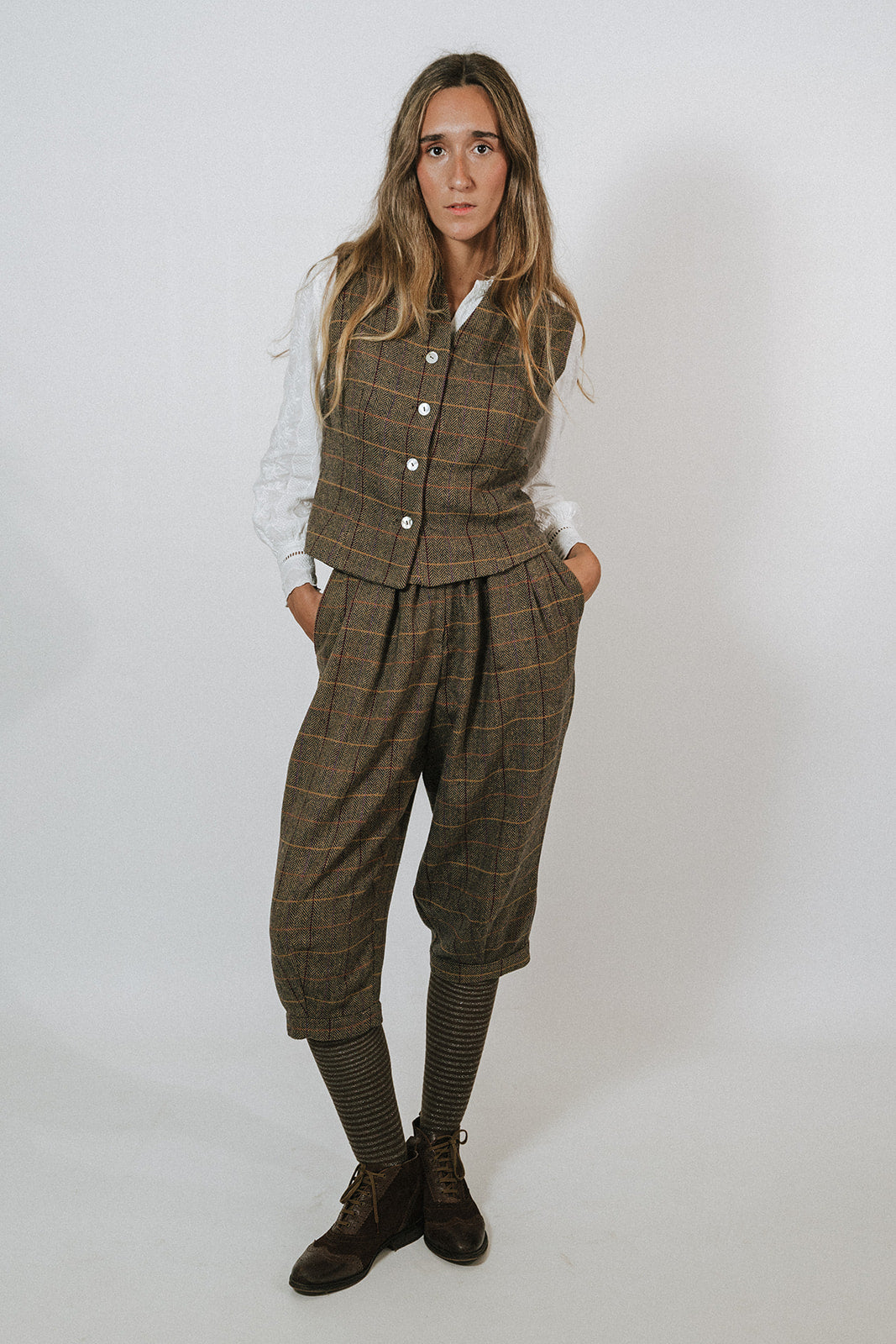 PANTALÓN ESPIGA MARRÓN