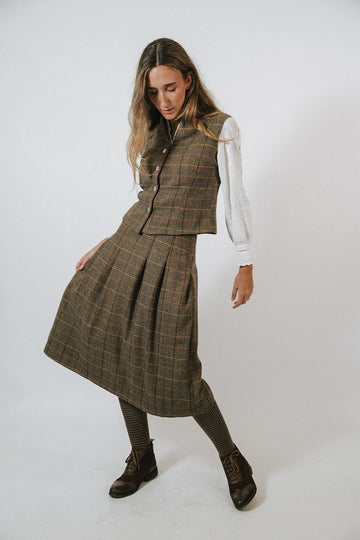 FALDA ESPIGA MARRÓN