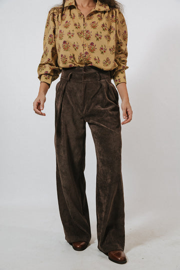 PANTALÓN PANA MARRÓN CHOCOLATE