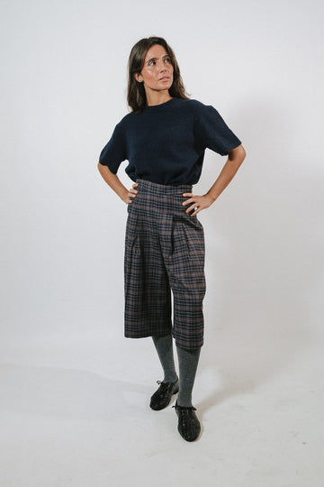 BERMUDA CUADROS AZUL