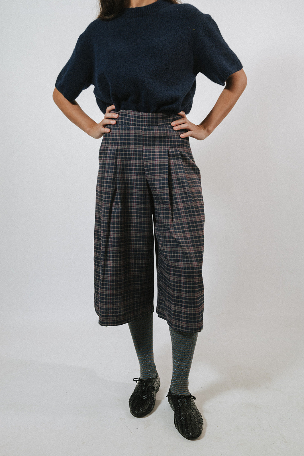 BERMUDA CUADROS AZUL