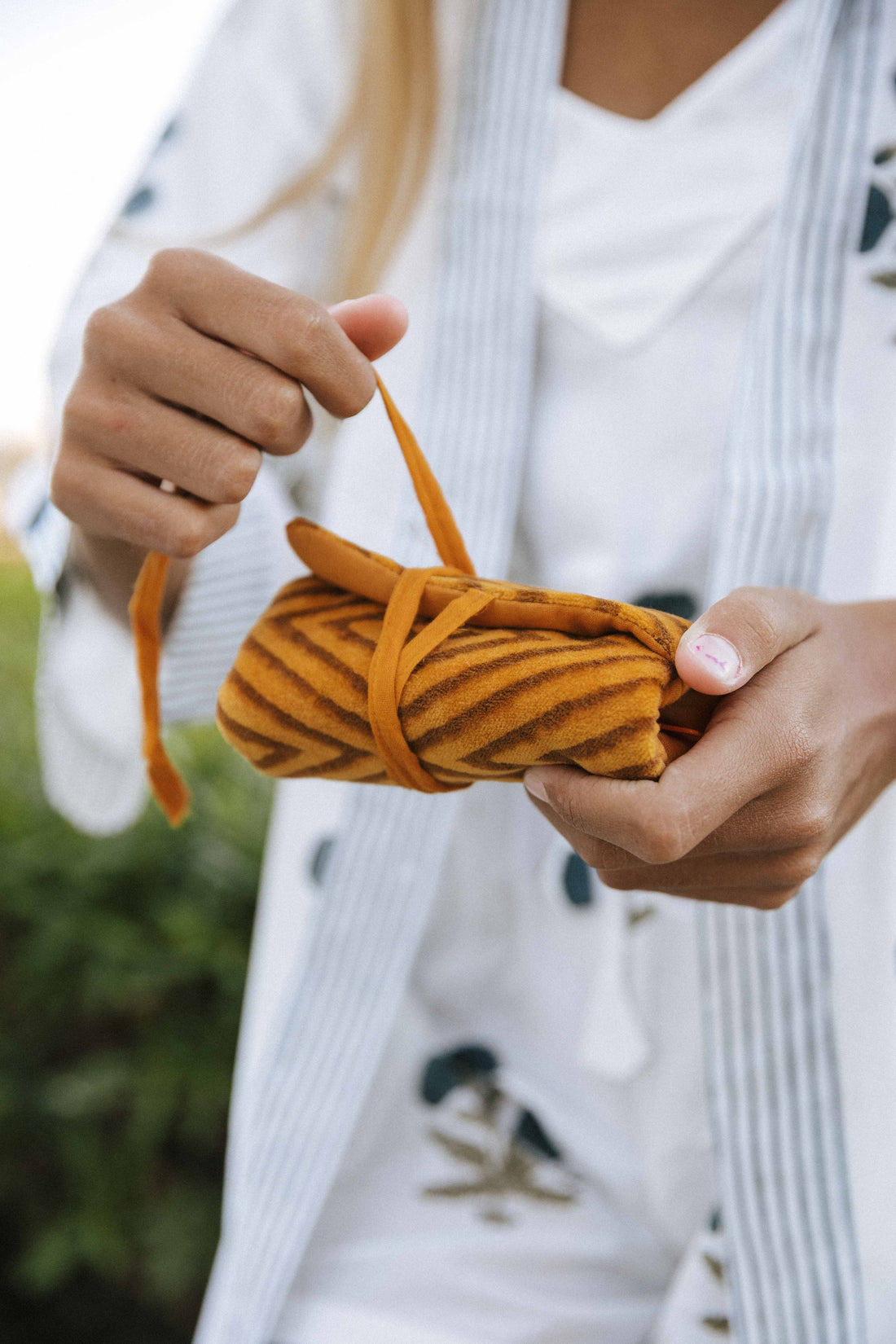 JOYERO DE VIAJE TERCIOPELO CALABAZA