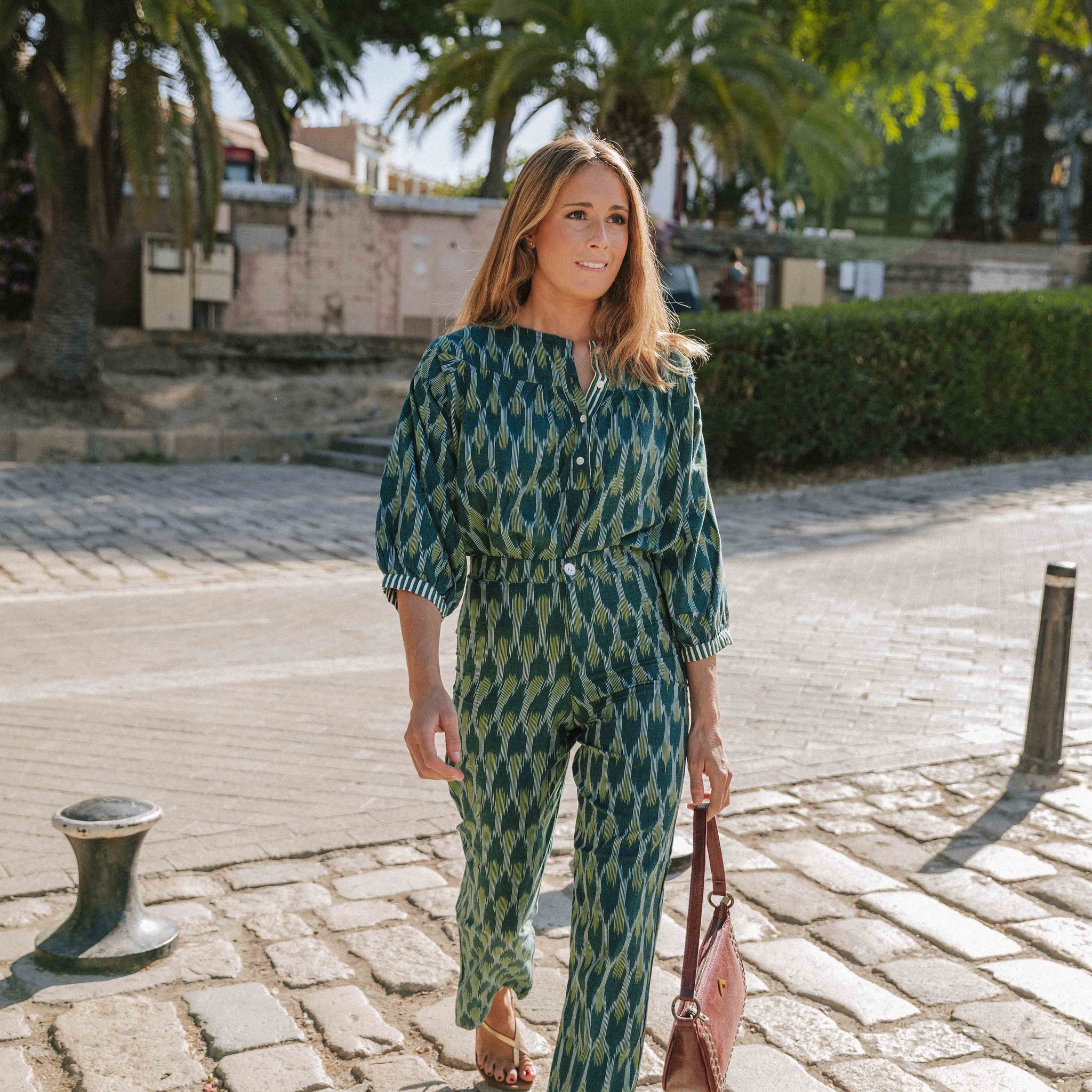 CAMISA IKAT VERDE