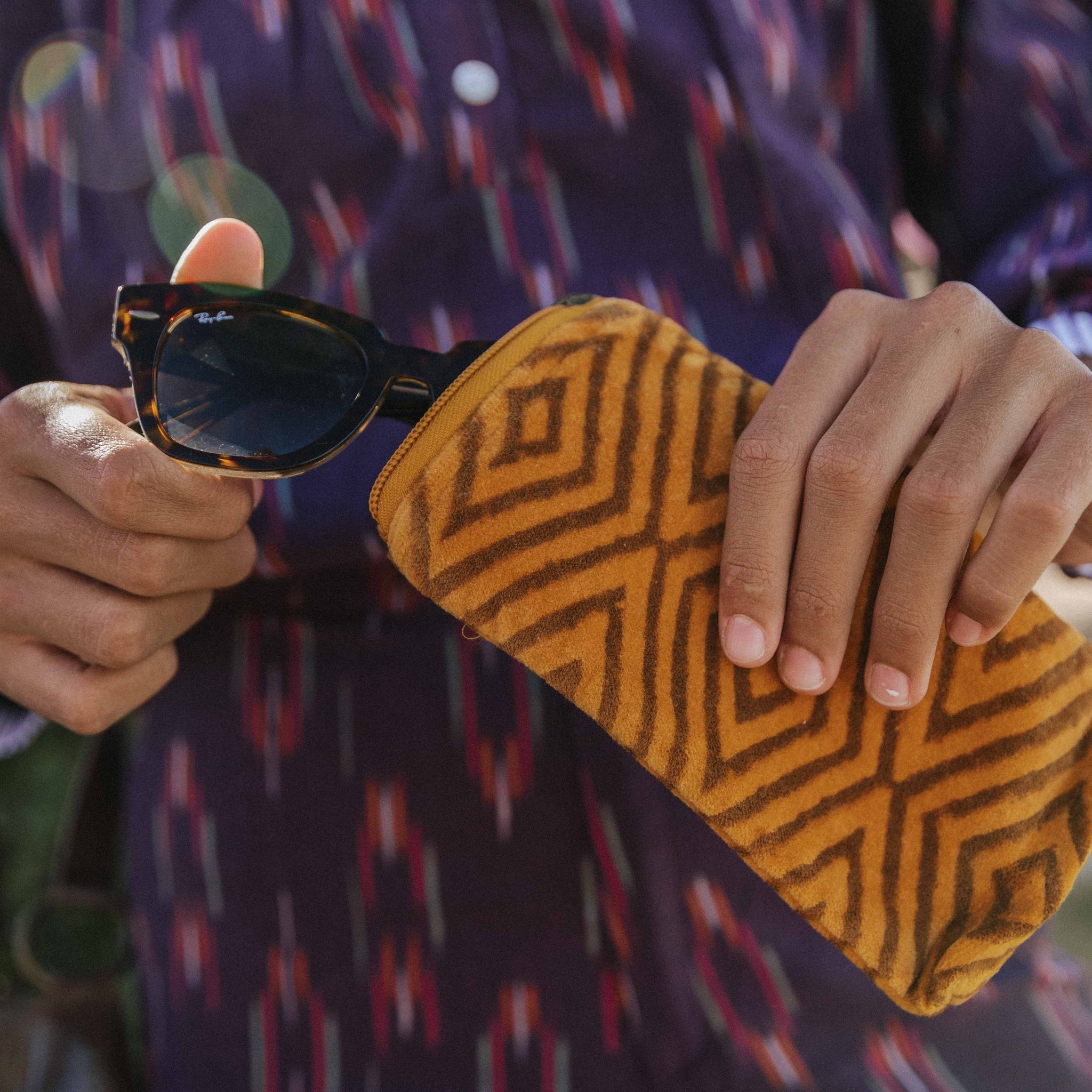 FUNDAS DE GAFAS TERCIOPELO CALABAZA