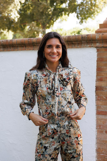 CAMISA BRILLO FLORES