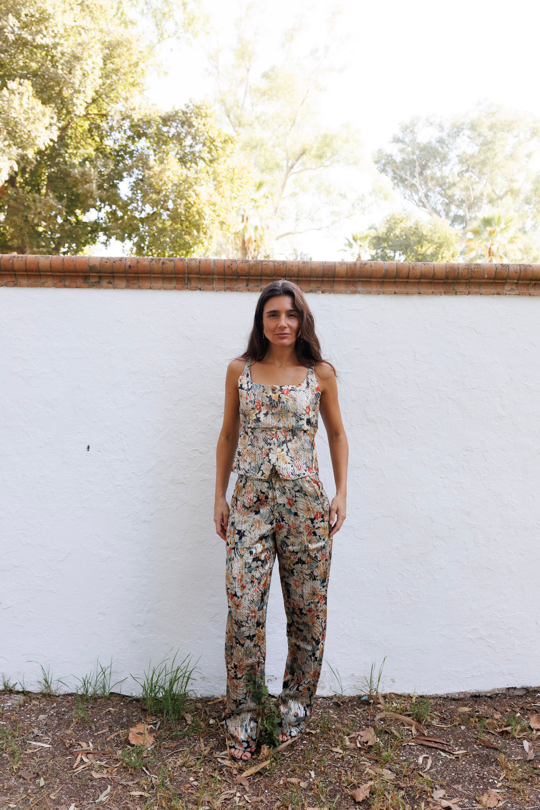 PANTALÓN BRILLO FLORES