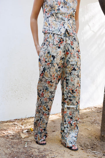 PANTALÓN BRILLO FLORES