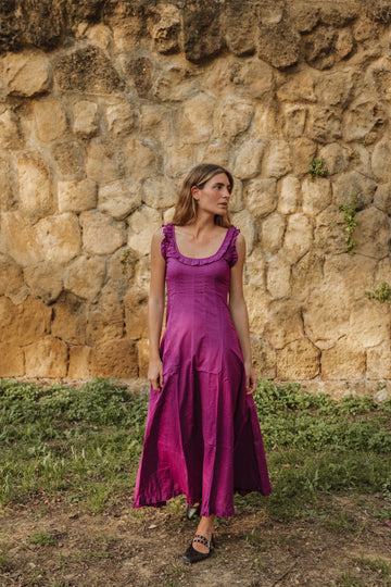 BLUE VELVET DRESS